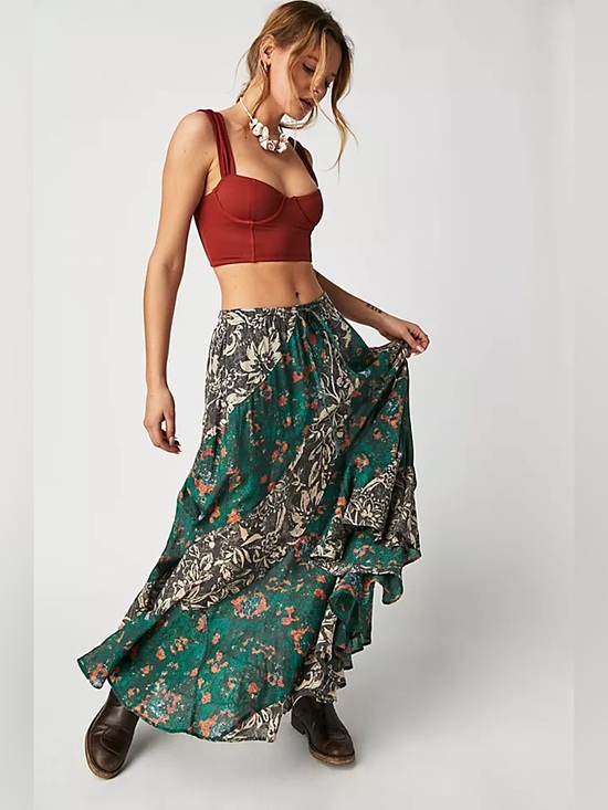 Free People Dresses & Skirts - Free people Jackie skirt boho maxi size large